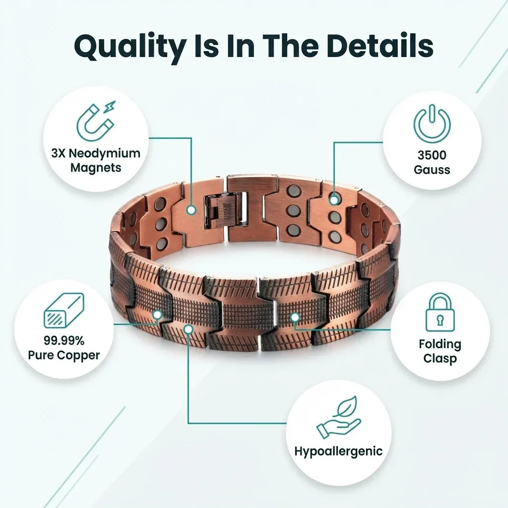 MagnetPure Triple Power Copper Magnetic Bracelet for Men