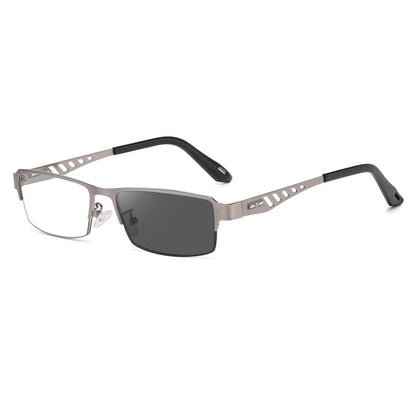 Stainess Steel Ultra - Light Multi - Focal  Photochromic Reading Glasses
