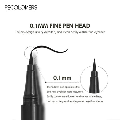 5PCS/Set Smooth Liquid Eyeliner Pen, Waterproof, Long-lasting Makeup, Black, Ultra-fine Pen Tip,Create A Charming Eye Makeup